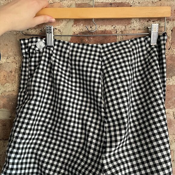 Rachel Antonoff Gingham Checkered Cigarette Cotton Pant Size 4 - Picture 4 of 7